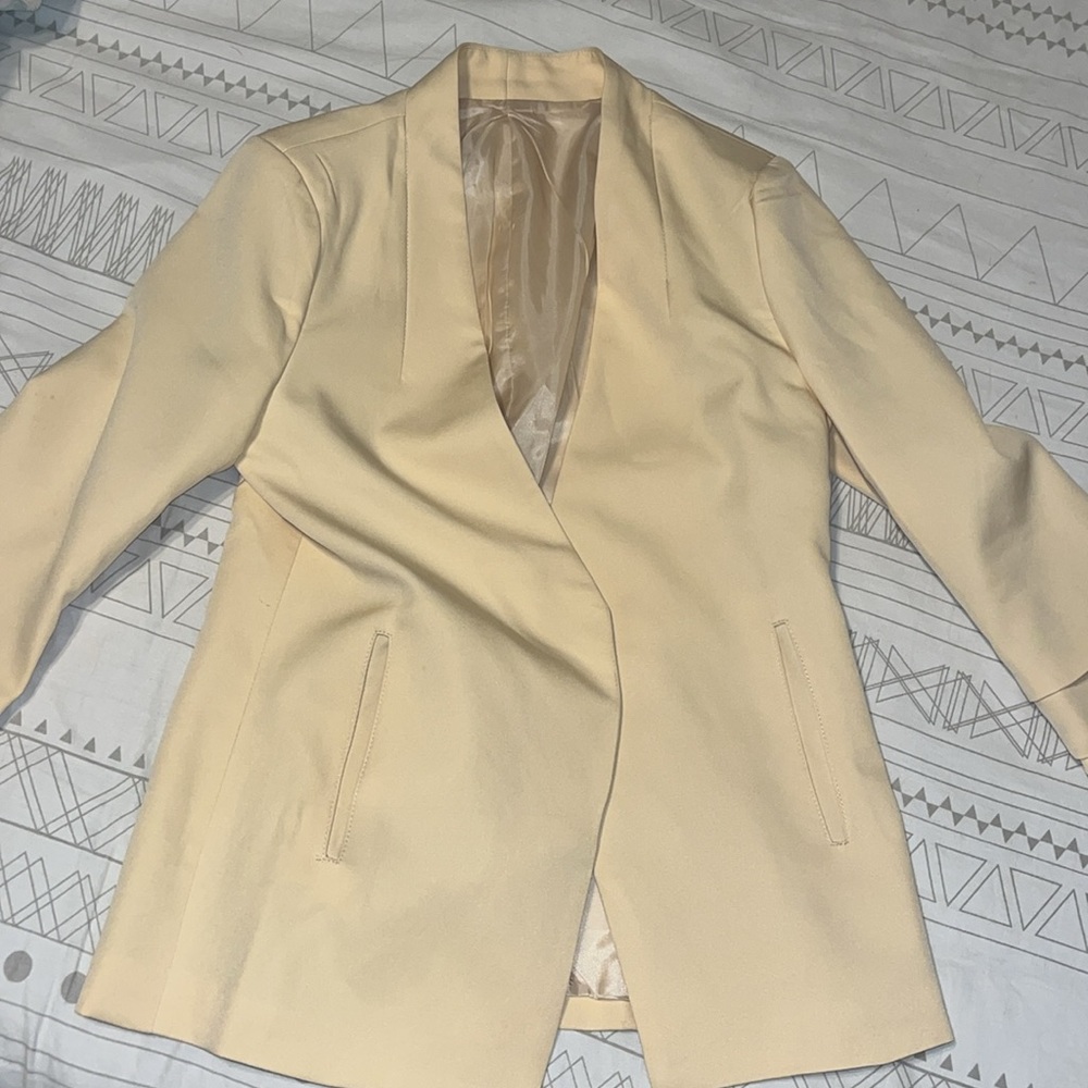Beige Blazer Jacket - Picture 3 of 4
